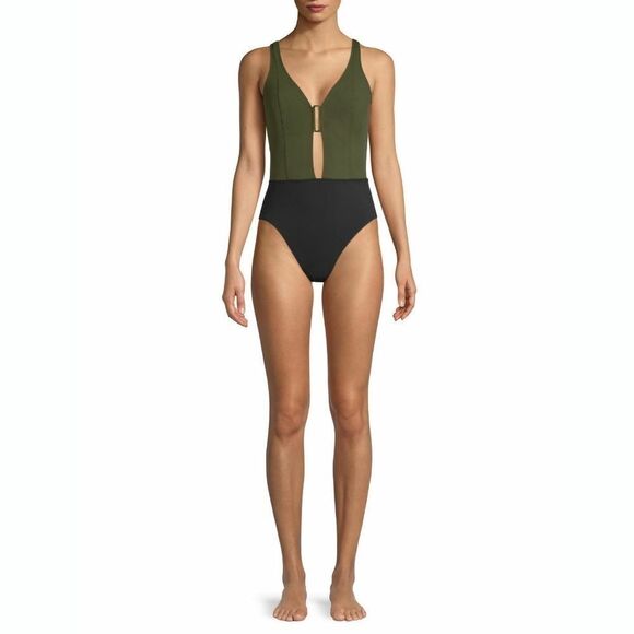 New! AMORESSA MIRACLESUIT V-Neck Women's One-Piece Swimsuit Bathing Suit Size 10 - Picture 5 of 8